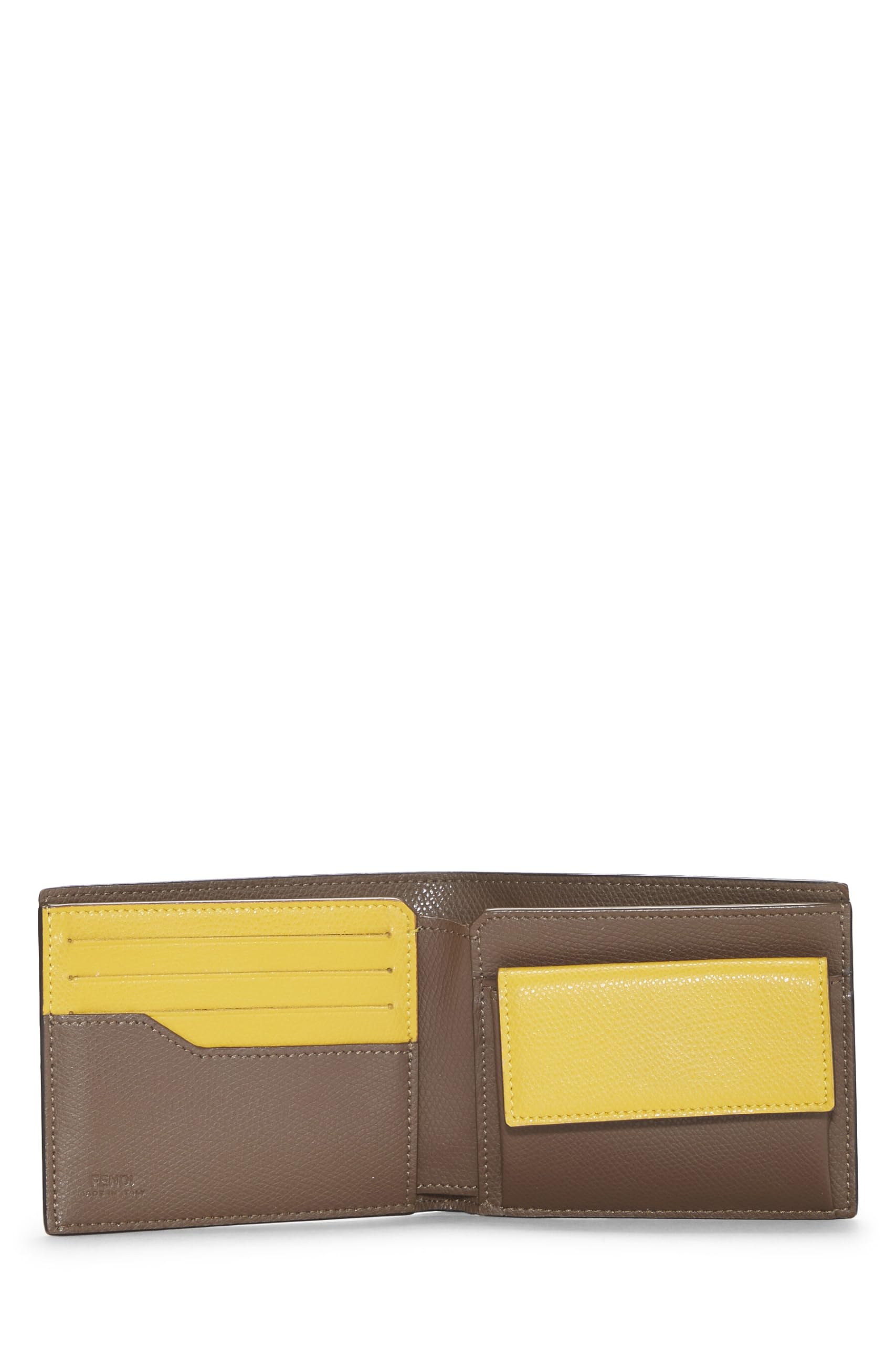 Fendi,  Yellow Zucca Coated Canvas Wallet, Yellow