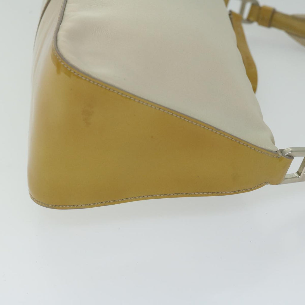 PRADA Shoulder Bag Nylon Enamel Beige  61325