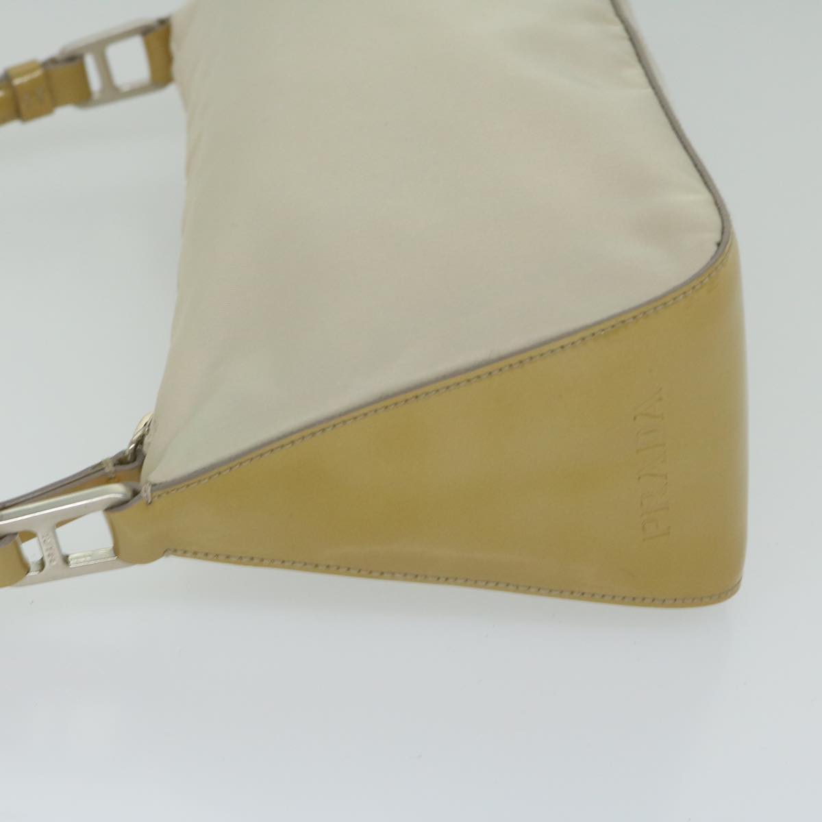 PRADA Shoulder Bag Nylon Enamel Beige  61325