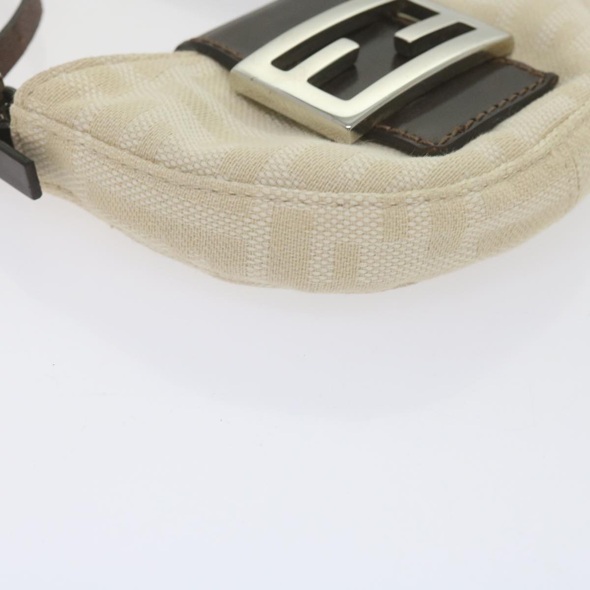 FENDI Zucca Canvas Mini Mamma Baguette Hand Bag Beige61332