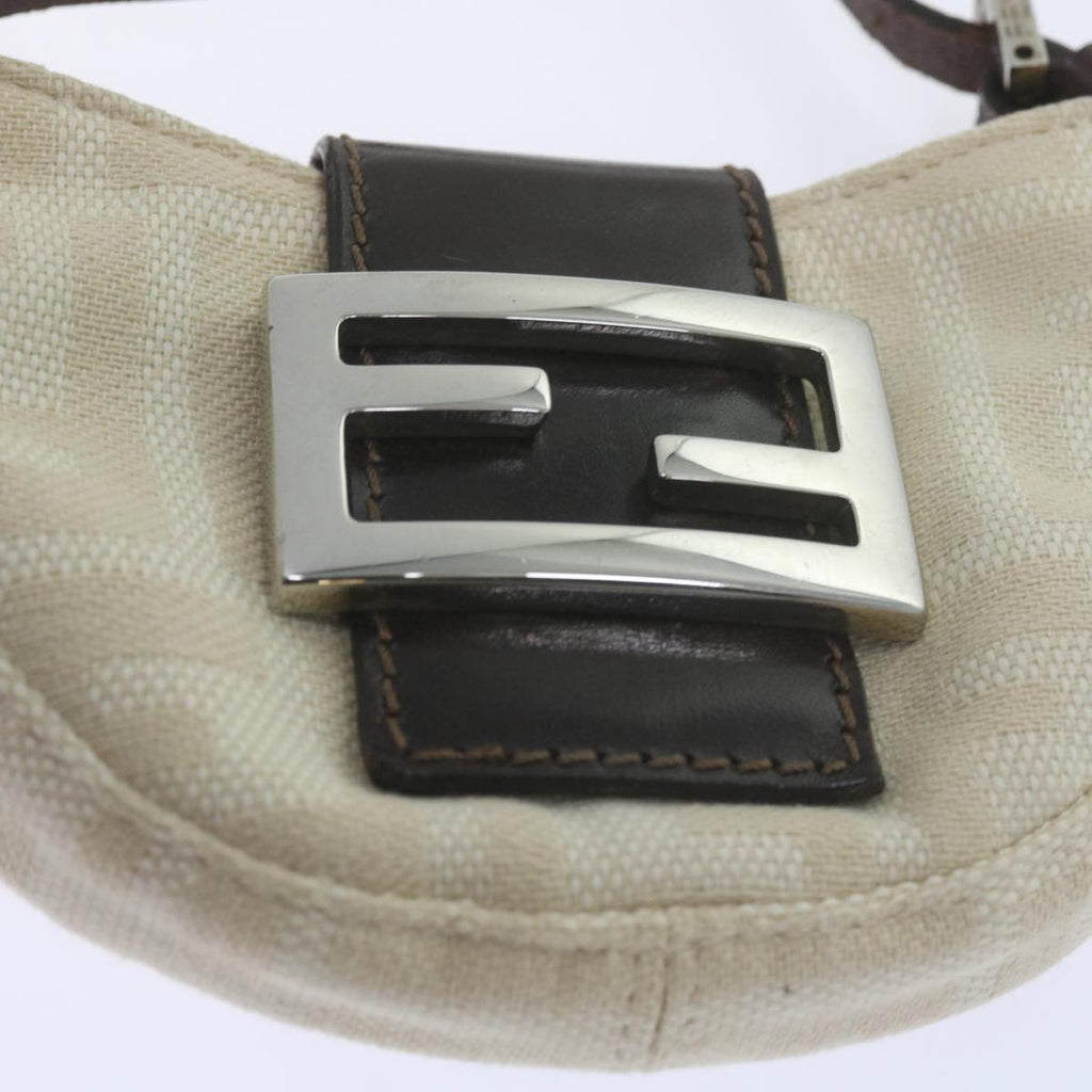 FENDI Zucca Canvas Mini Mamma Baguette Hand Bag Beige61332