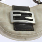 FENDI Zucca Canvas Mini Mamma Baguette Hand Bag Beige61332