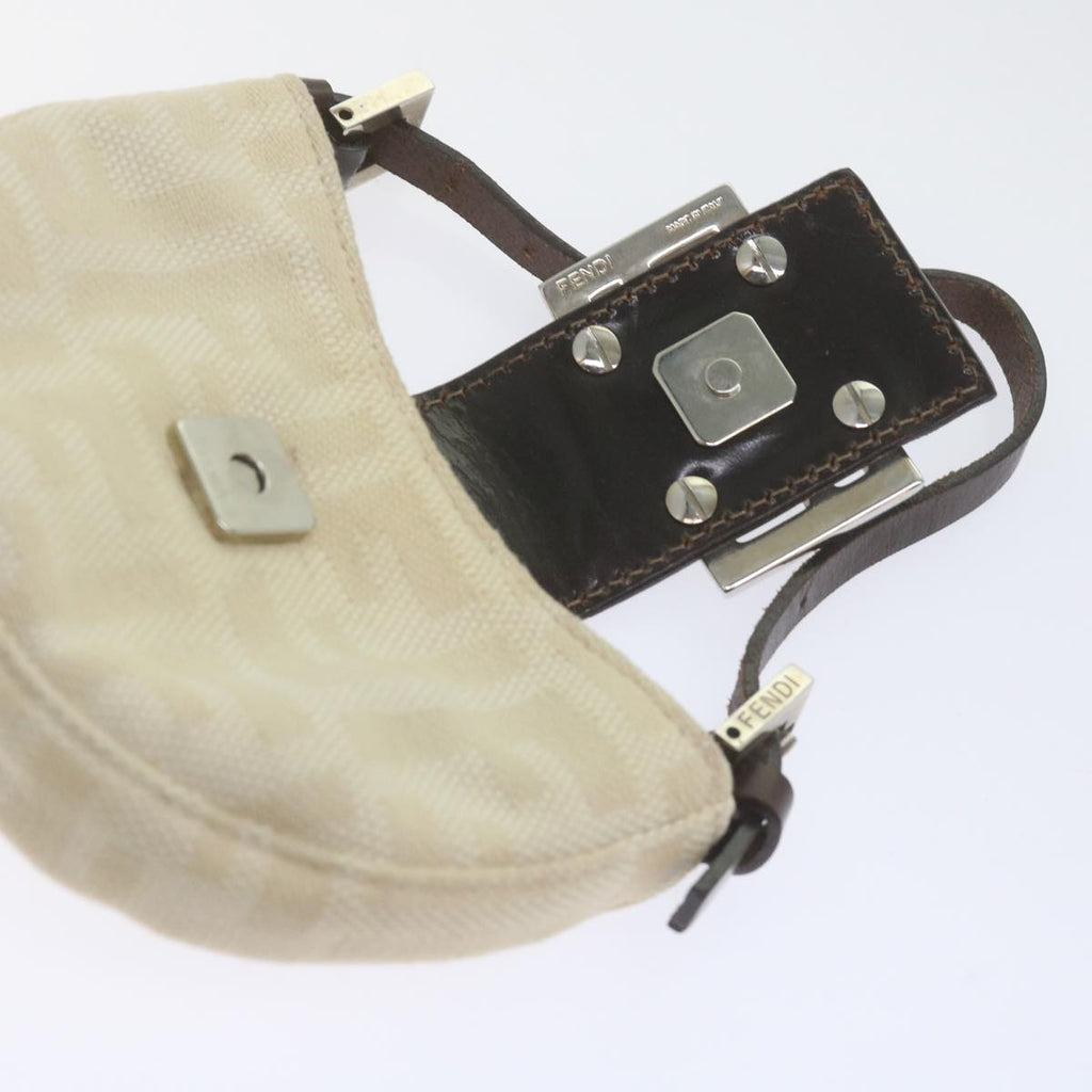 FENDI Zucca Canvas Mini Mamma Baguette Hand Bag Beige61332