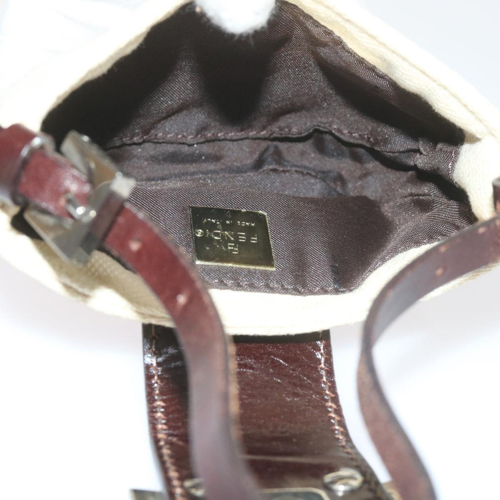 FENDI Zucca Canvas Mini Mamma Baguette Hand Bag Beige61332