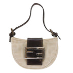 FENDI Zucca Canvas Mini Mamma Baguette Hand Bag Beige61332