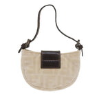 FENDI Zucca Canvas Mini Mamma Baguette Hand Bag Beige61332