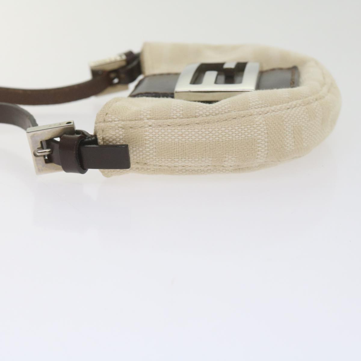 FENDI Zucca Canvas Mini Mamma Baguette Hand Bag Beige61332