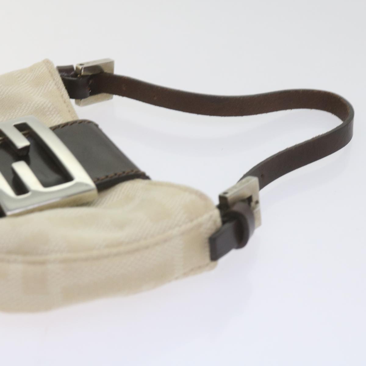 FENDI Zucca Canvas Mini Mamma Baguette Hand Bag Beige61332