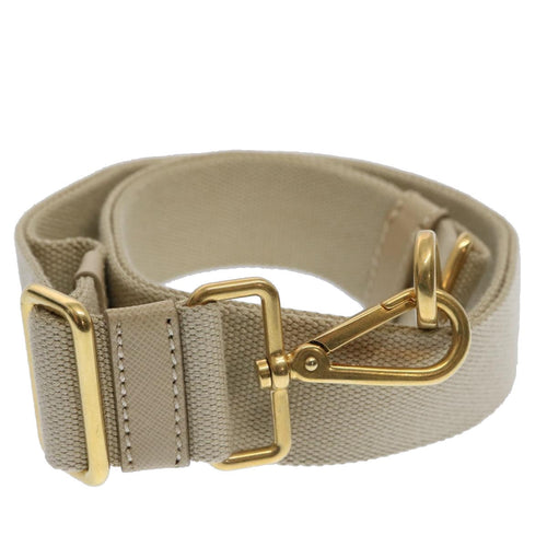 PRADA Shoulder Strap Canvas Beige  61333
