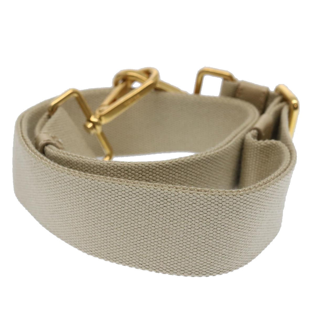 PRADA Shoulder Strap Canvas Beige  61333