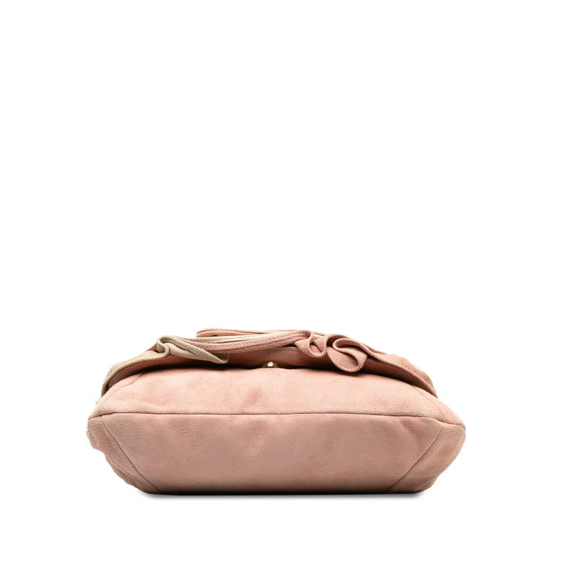 Saint Laurent Flower Shoulder Bag Pink Beige Sweater  Saint Laurent