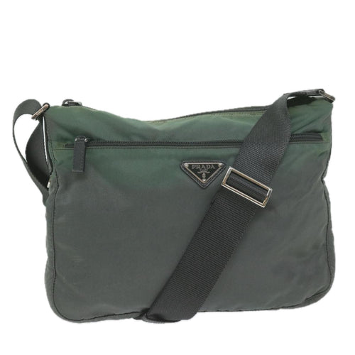 PRADA Shoulder Bag Nylon Khaki  61409