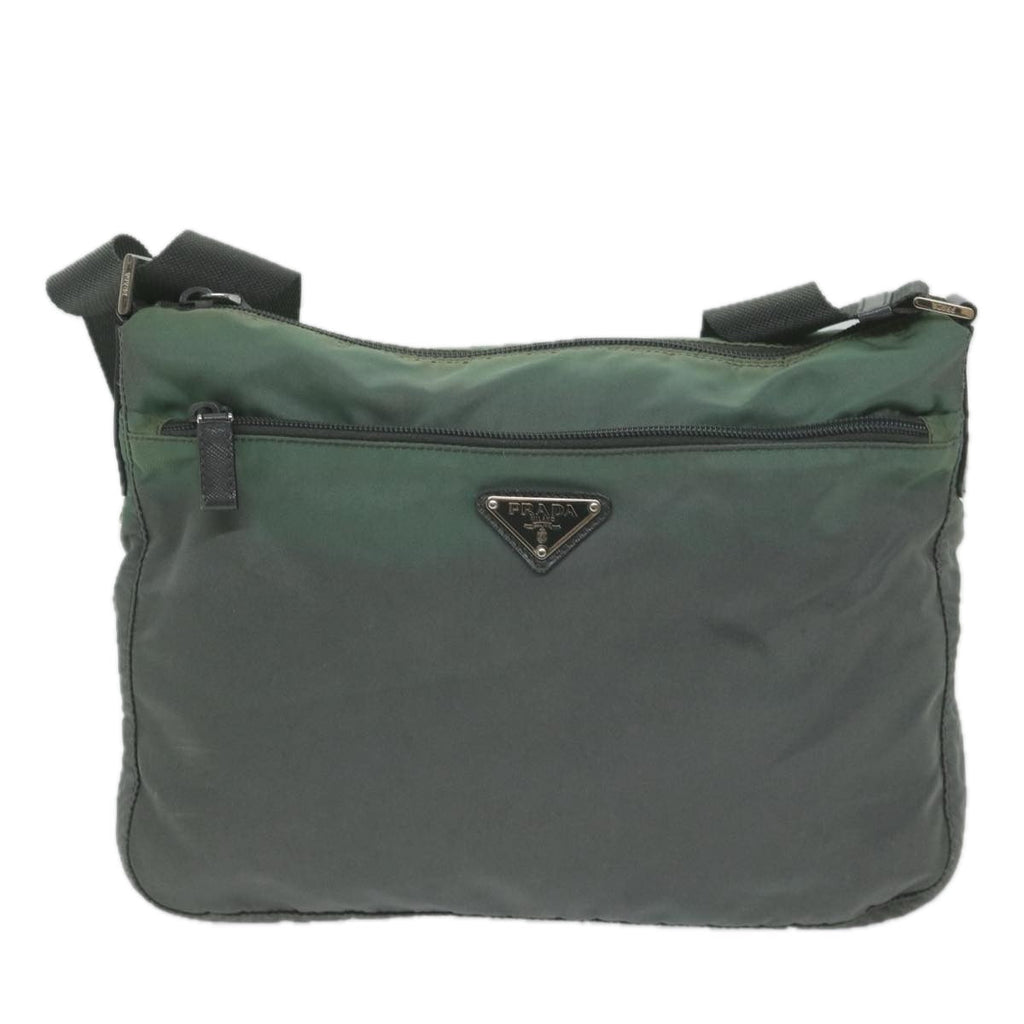 PRADA Shoulder Bag Nylon Khaki  61409