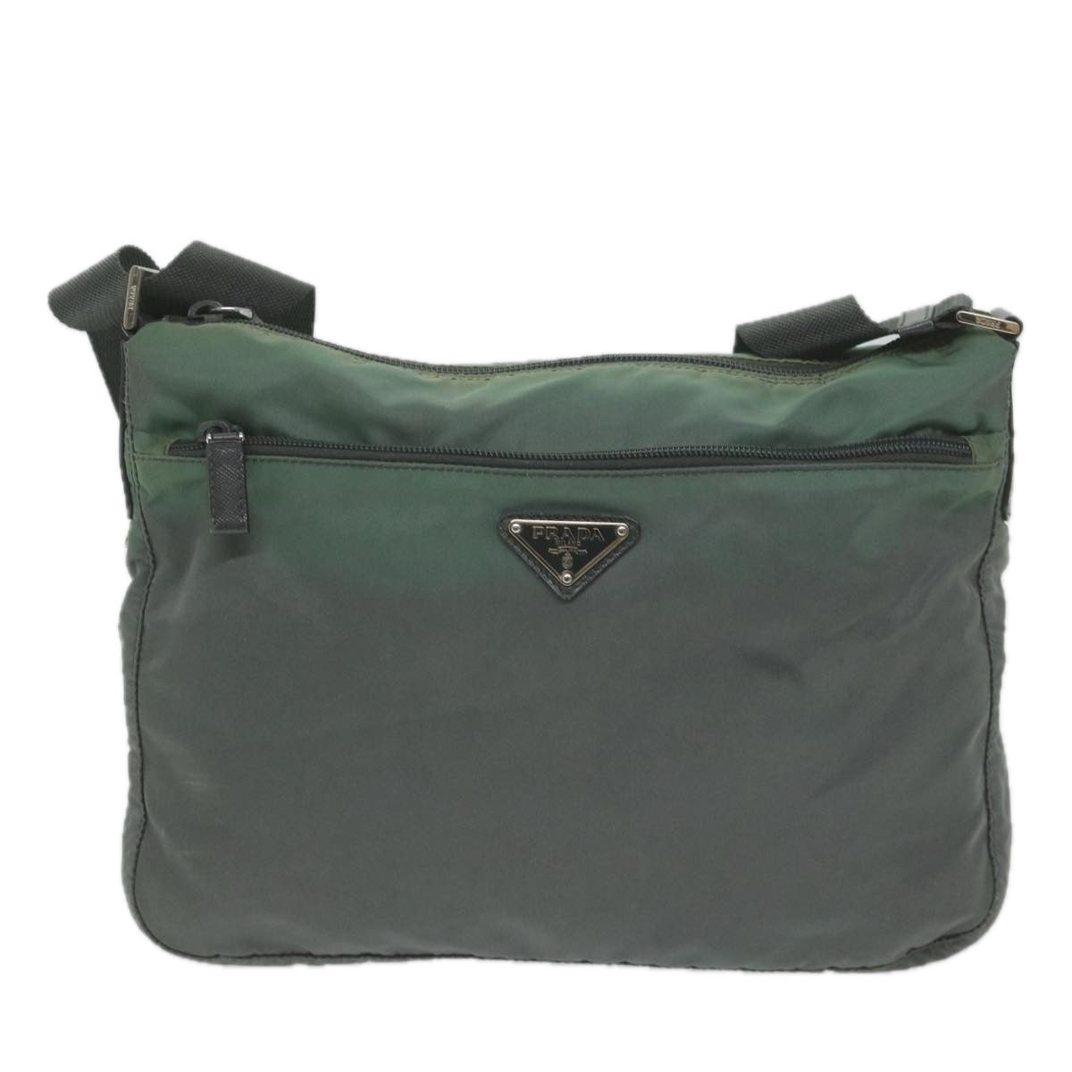 PRADA Shoulder Bag Nylon Khaki  61409