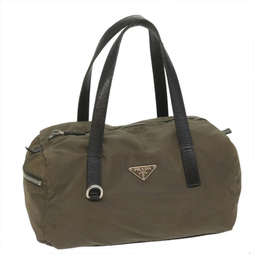 PRADA Hand Bag Nylon Brown  61410