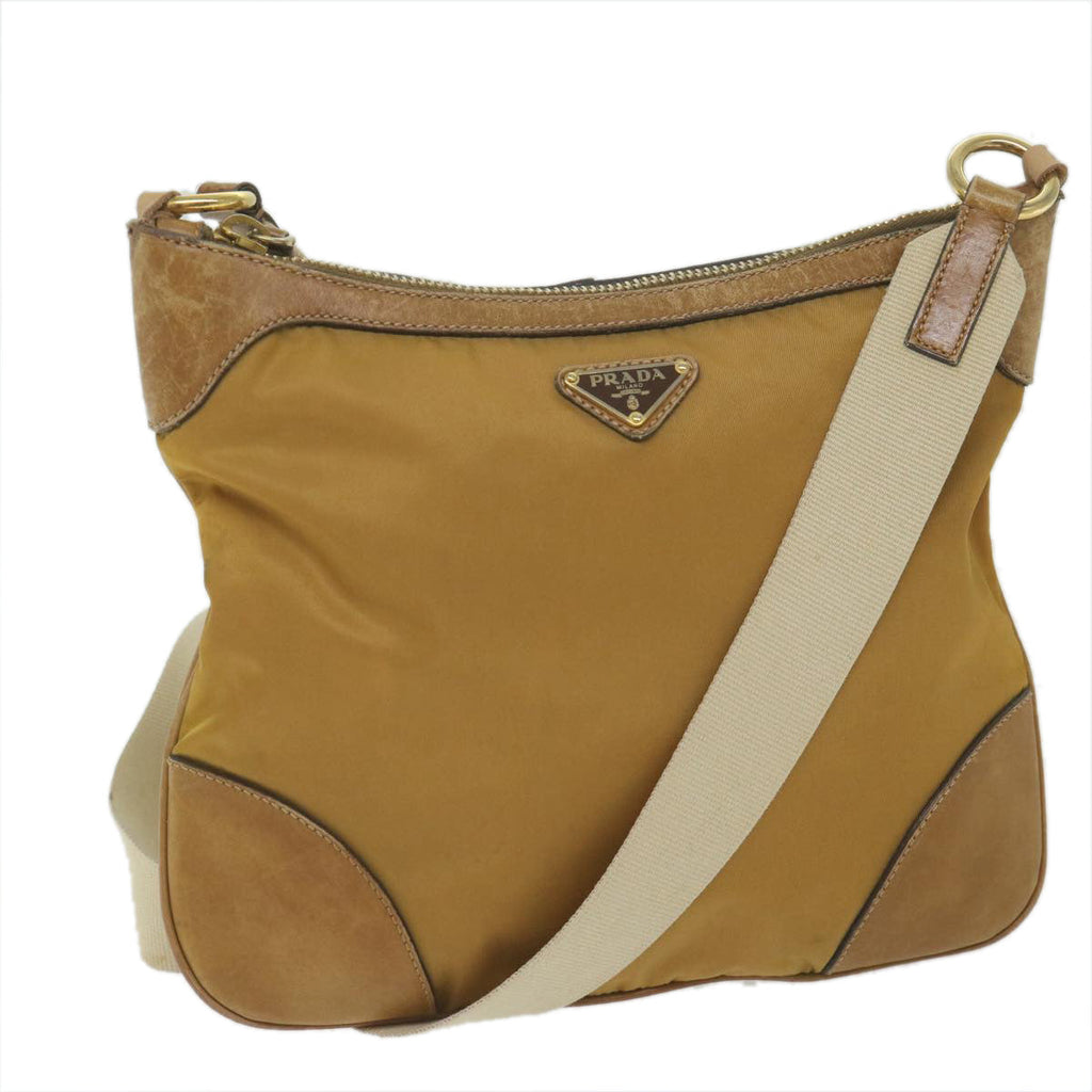 PRADA Shoulder Bag Nylon Beige  61412