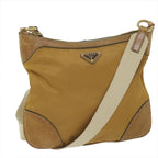 PRADA Shoulder Bag Nylon Beige  61412
