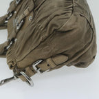 PRADA Hand Bag Leather 2way Brown  61416