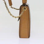 CELINE Macadam Canvas Shoulder Bag PVC Leather Brown  61554