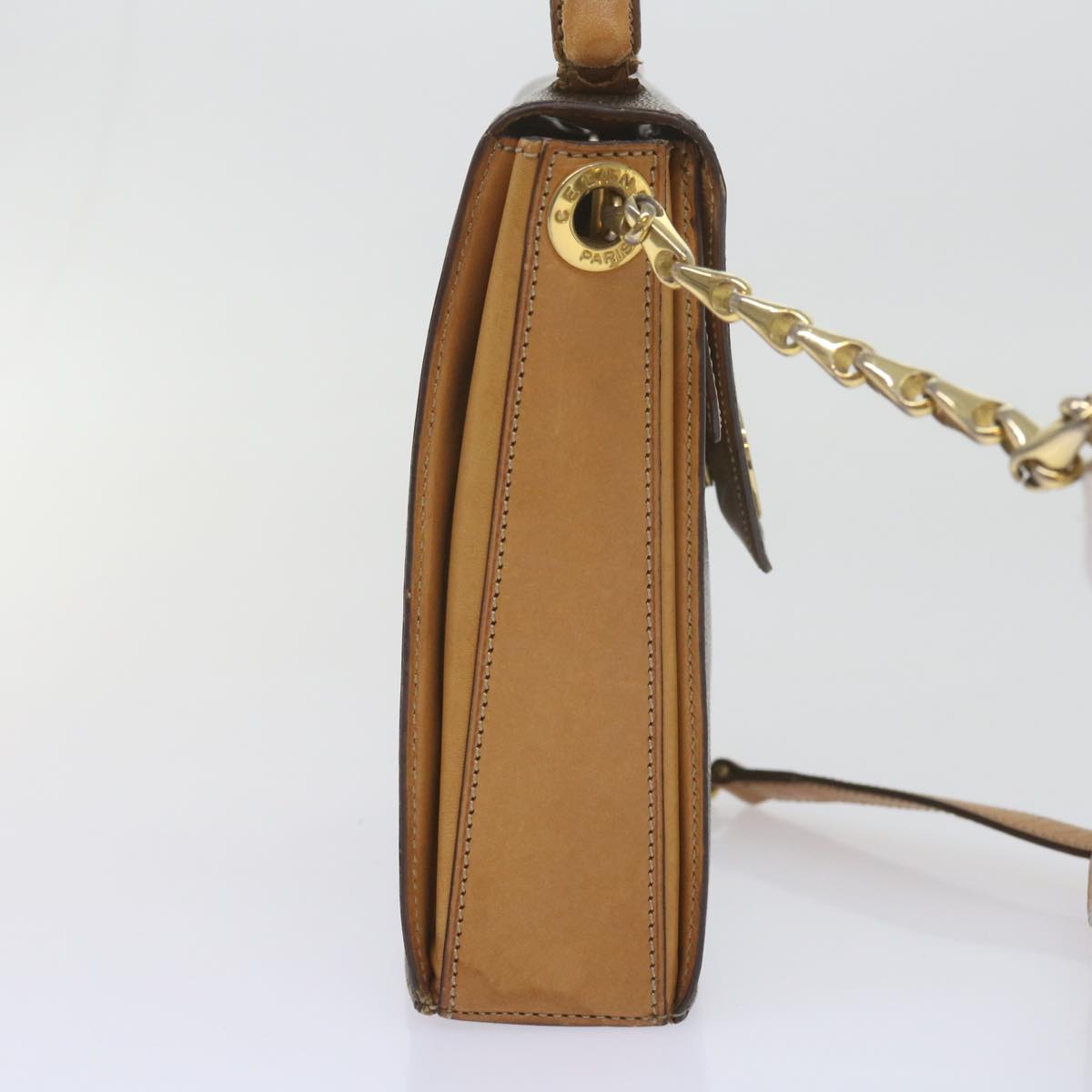 CELINE Macadam Canvas Shoulder Bag PVC Leather Brown  61554