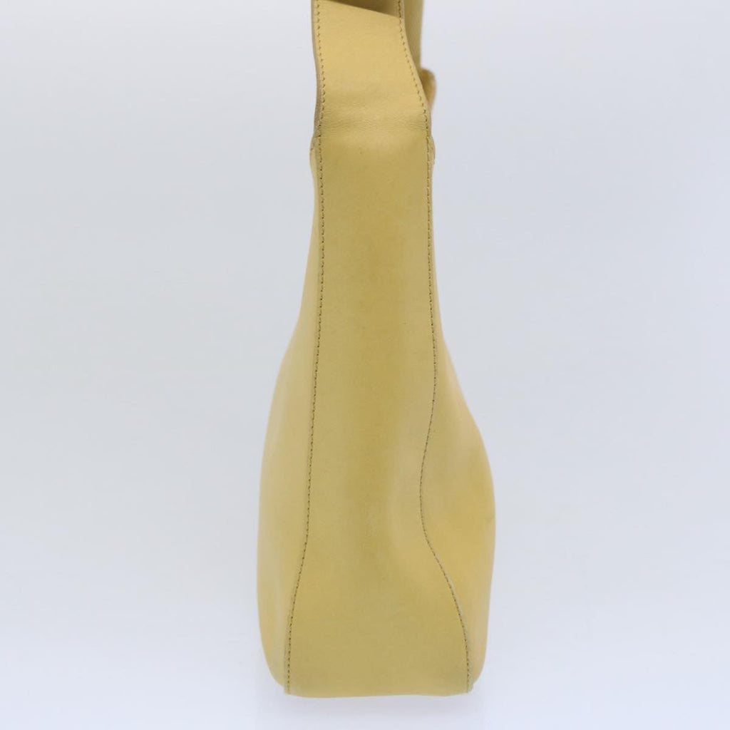 PRADA Shoulder Bag Leather Yellow  61556