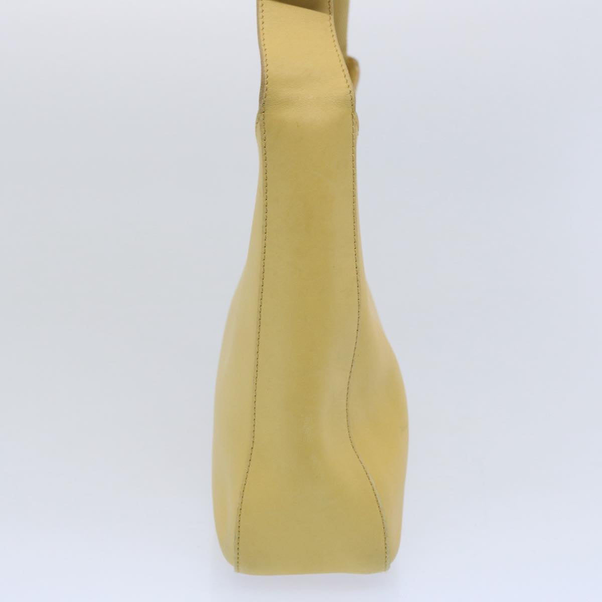 PRADA Shoulder Bag Leather Yellow  61556