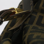 FENDI Zucca Canvas Vanity Cosmetic Pouch Black Brown61576