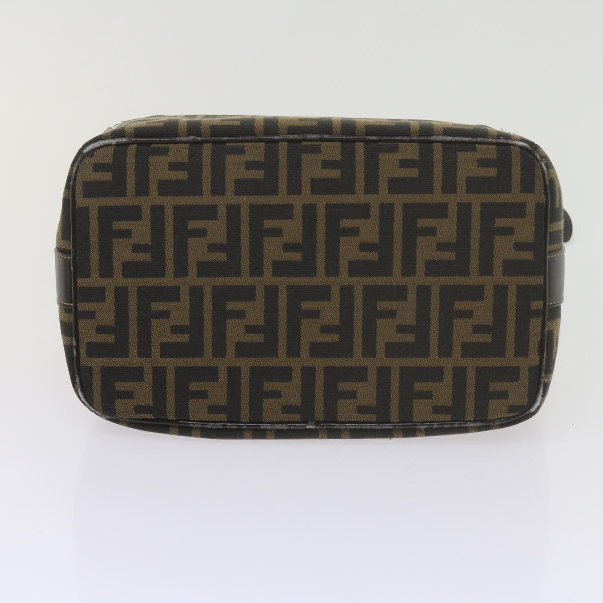FENDI Zucca Canvas Vanity Cosmetic Pouch Black Brown61576