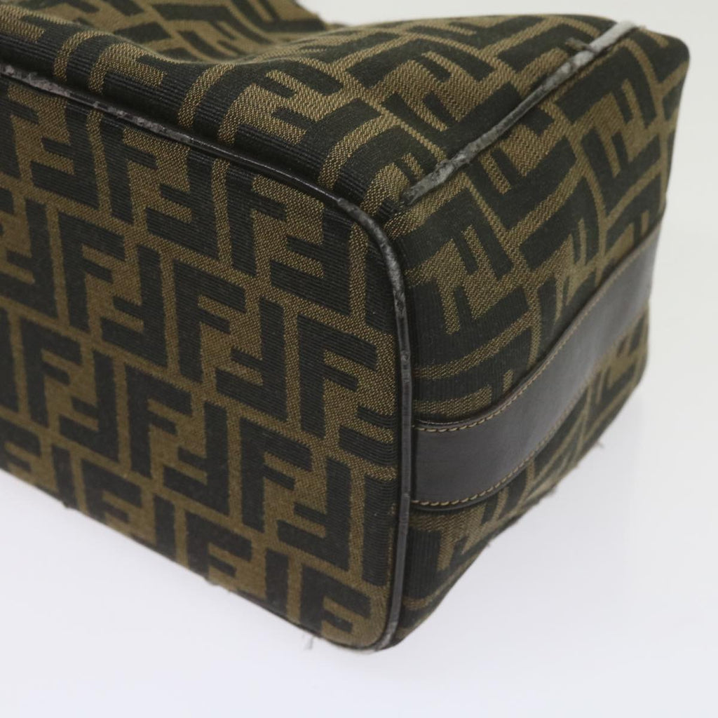 FENDI Zucca Canvas Vanity Cosmetic Pouch Black Brown61576