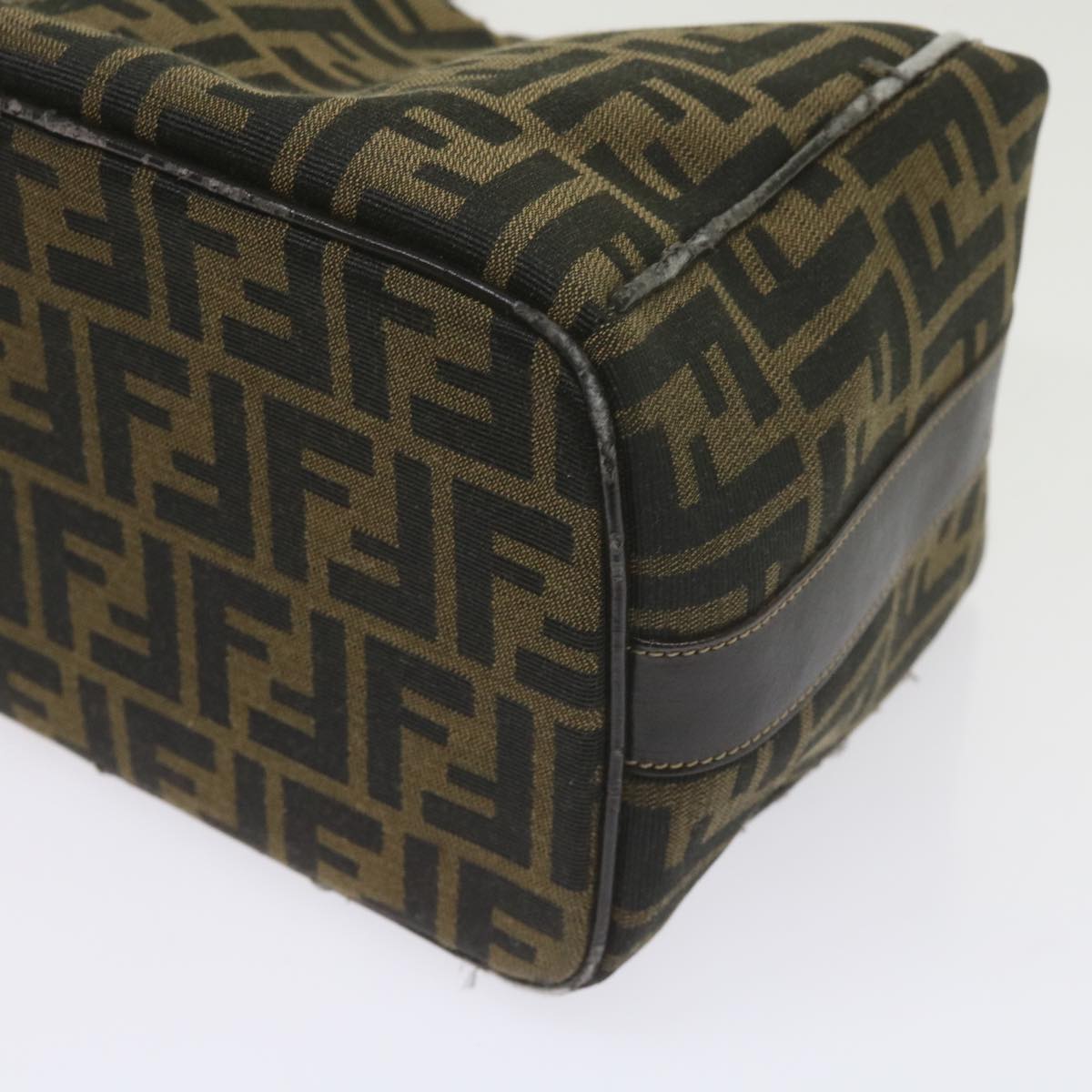 FENDI Zucca Canvas Vanity Cosmetic Pouch Black Brown61576