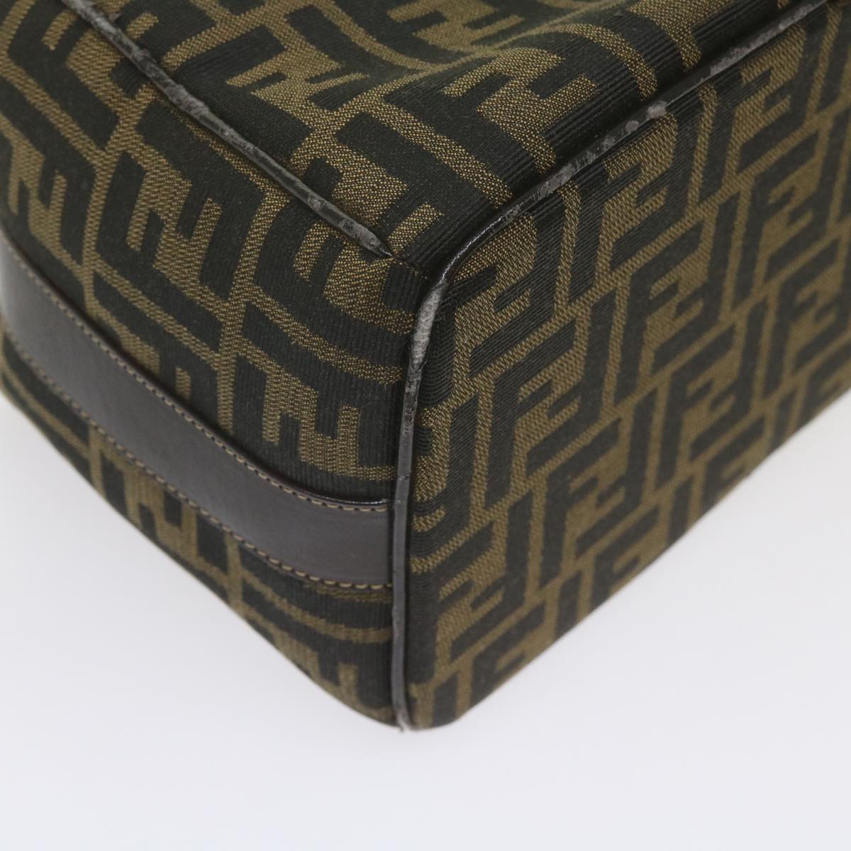 FENDI Zucca Canvas Vanity Cosmetic Pouch Black Brown61576