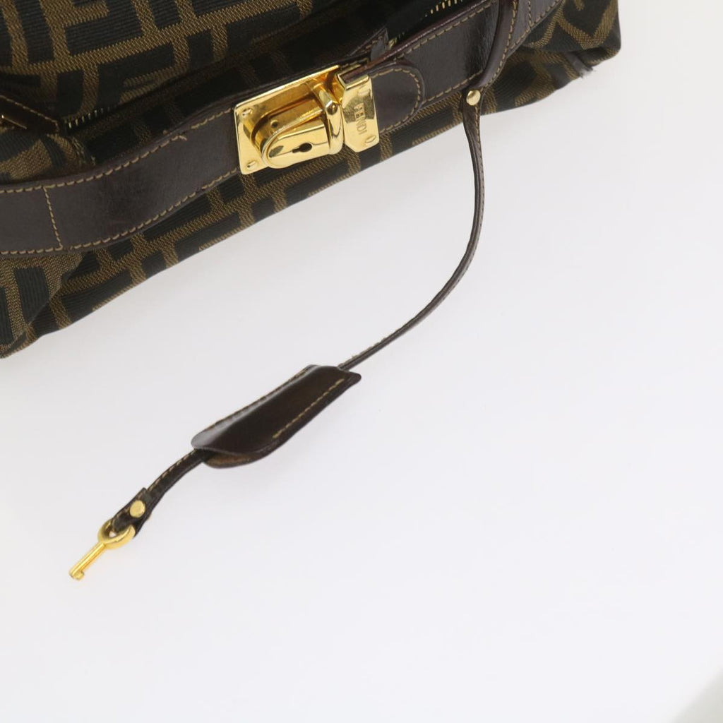 FENDI Zucca Canvas Vanity Cosmetic Pouch Black Brown61576