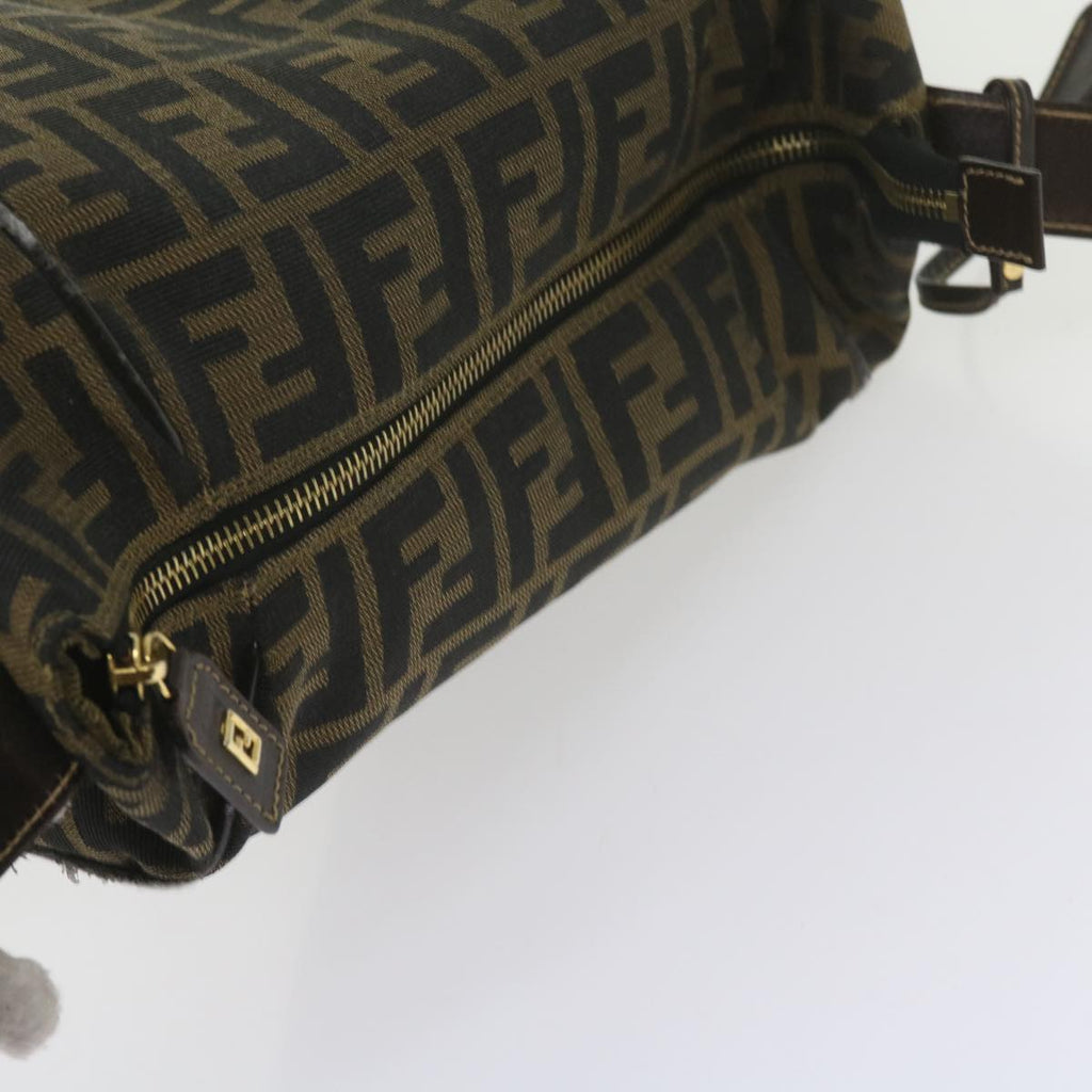 FENDI Zucca Canvas Vanity Cosmetic Pouch Black Brown61576