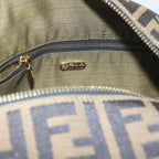 FENDI Zucca Canvas Vanity Cosmetic Pouch Black Brown61576