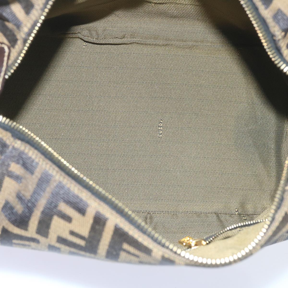 FENDI Zucca Canvas Vanity Cosmetic Pouch Black Brown61576