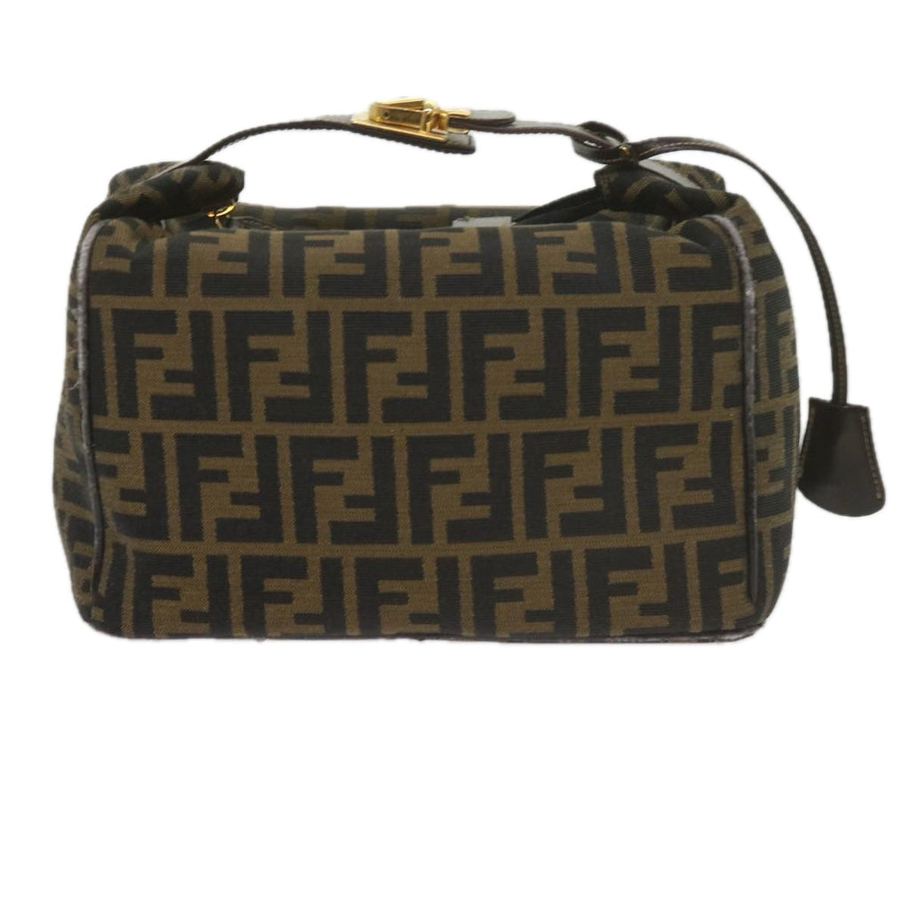 FENDI Zucca Canvas Vanity Cosmetic Pouch Black Brown61576