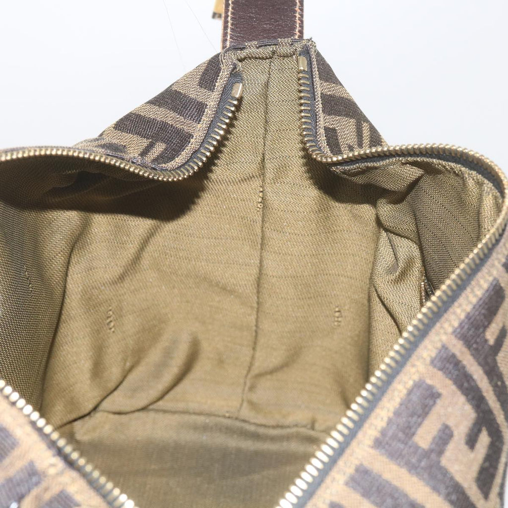 FENDI Zucca Canvas Vanity Cosmetic Pouch Black Brown61576