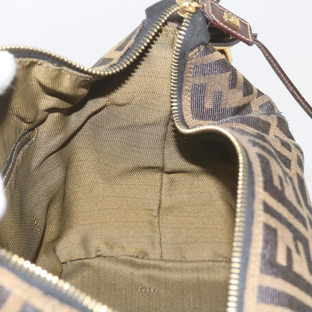 FENDI Zucca Canvas Vanity Cosmetic Pouch Black Brown61576