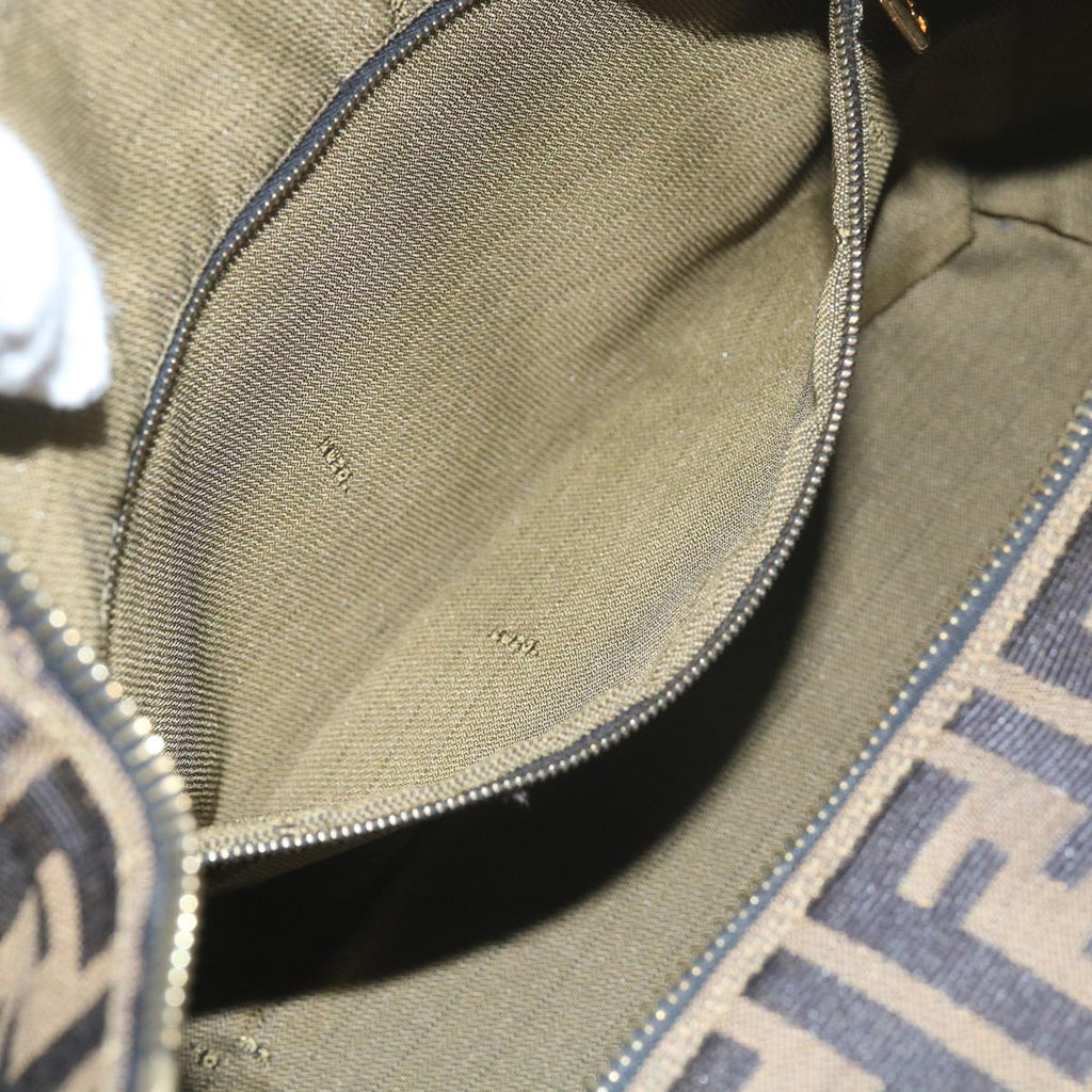 FENDI Zucca Canvas Vanity Cosmetic Pouch Black Brown61576