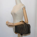 FENDI Zucca Canvas Vanity Cosmetic Pouch Black Brown61576