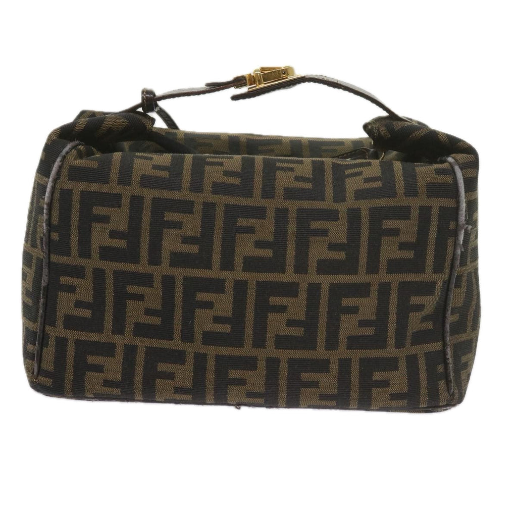FENDI Zucca Canvas Vanity Cosmetic Pouch Black Brown61576