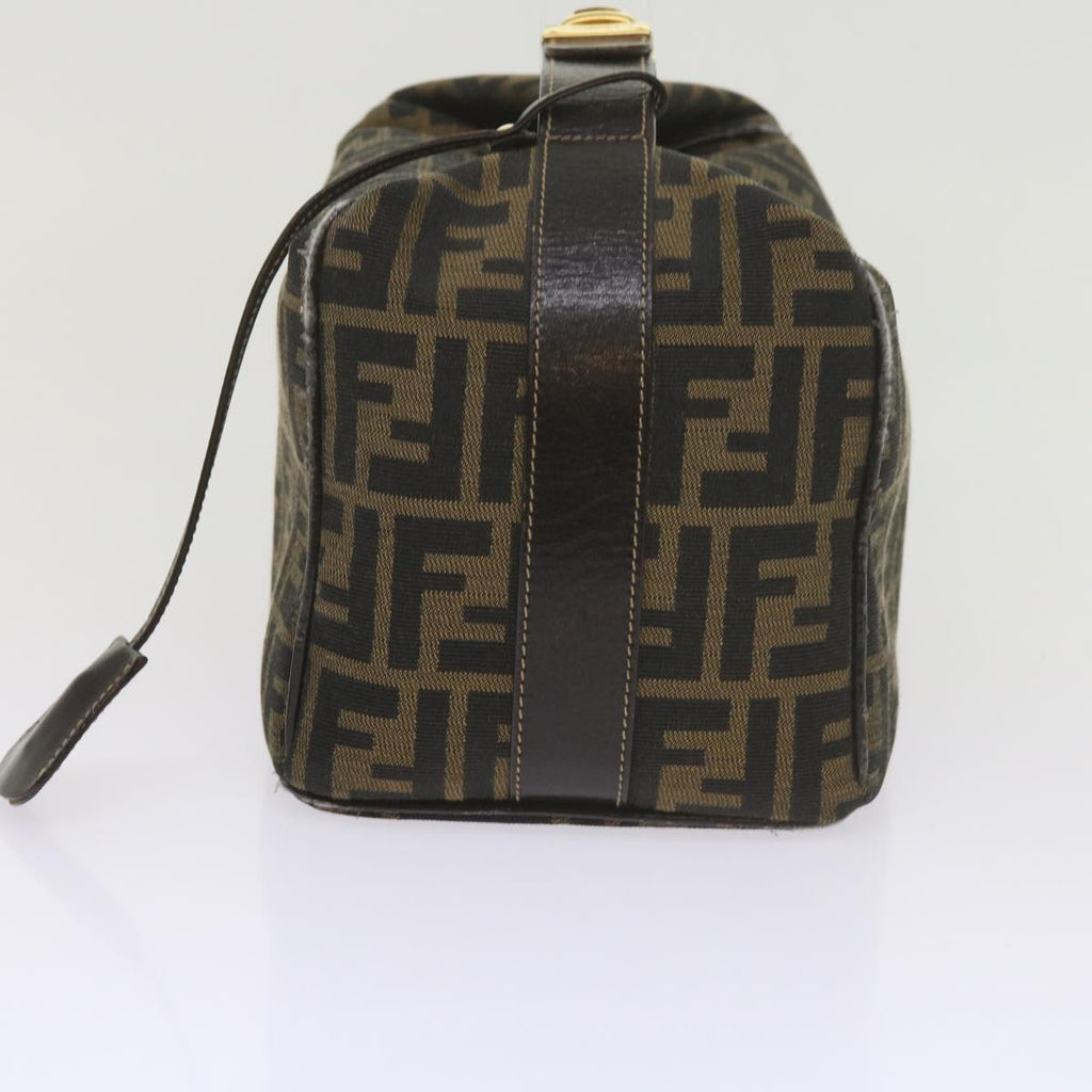 FENDI Zucca Canvas Vanity Cosmetic Pouch Black Brown61576