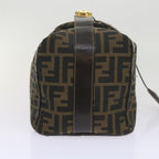 FENDI Zucca Canvas Vanity Cosmetic Pouch Black Brown61576
