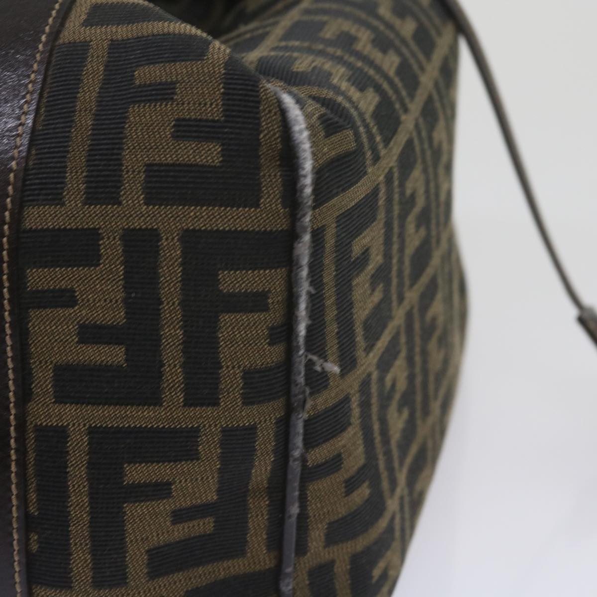 FENDI Zucca Canvas Vanity Cosmetic Pouch Black Brown61576