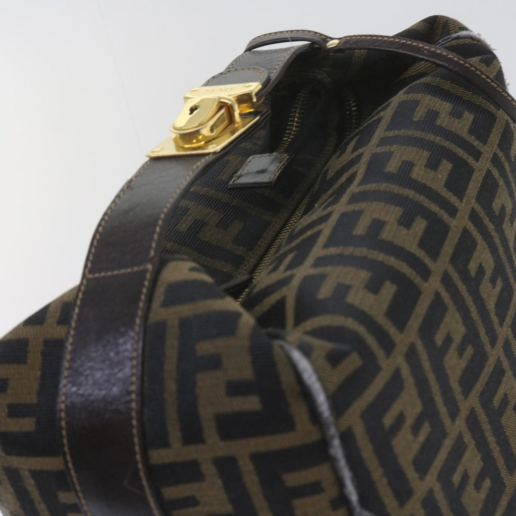 FENDI Zucca Canvas Vanity Cosmetic Pouch Black Brown61576