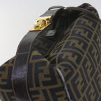 FENDI Zucca Canvas Vanity Cosmetic Pouch Black Brown61576