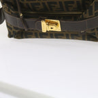 FENDI Zucca Canvas Vanity Cosmetic Pouch Black Brown61576