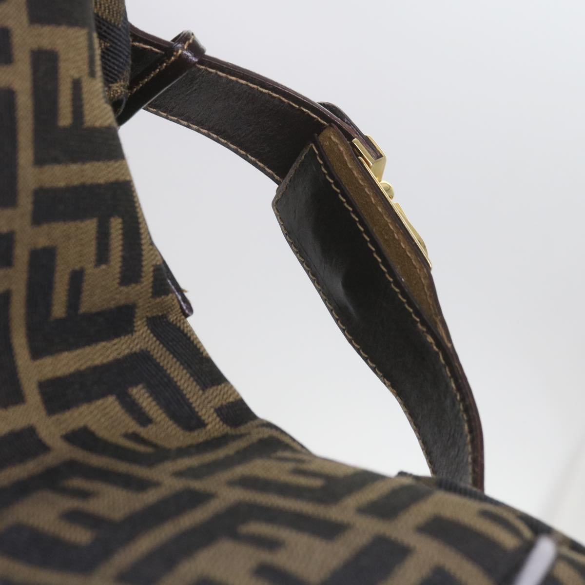 FENDI Zucca Canvas Vanity Cosmetic Pouch Black Brown61576