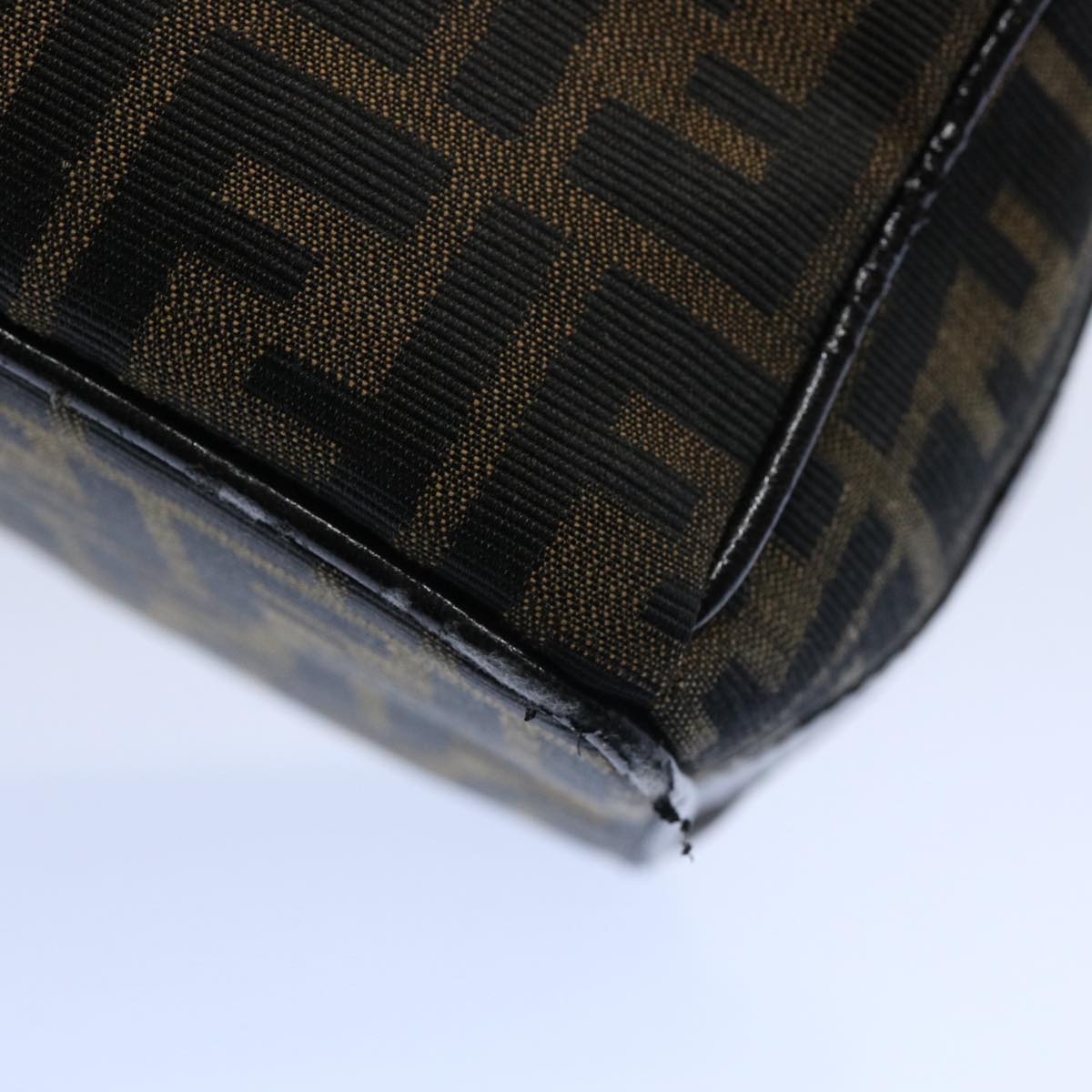 FENDI Zucca Canvas Vanity Cosmetic Pouch Black Brown61577
