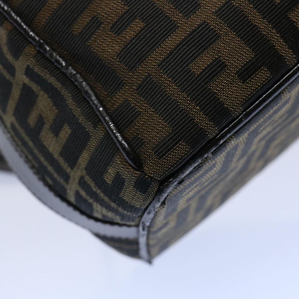 FENDI Zucca Canvas Vanity Cosmetic Pouch Black Brown61577